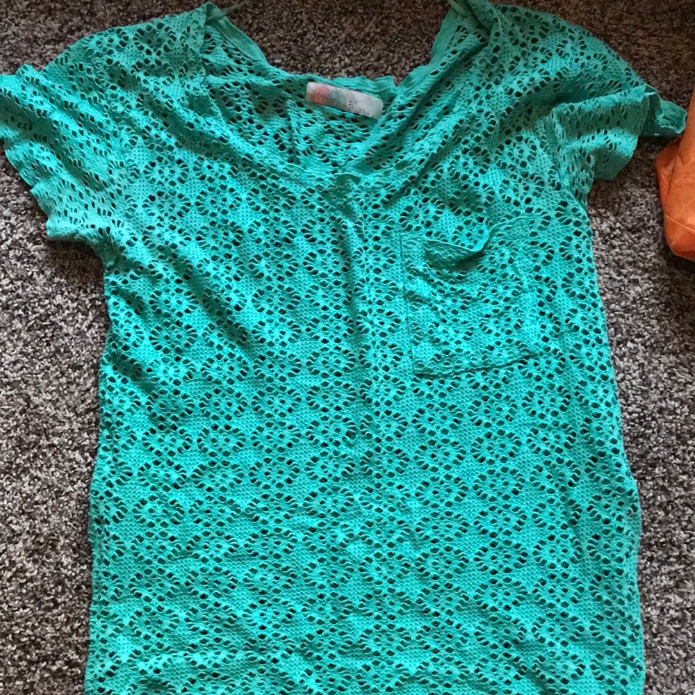 Georgeous Teal Free People Beach Coverup